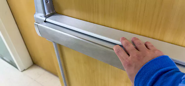 Installing a Push Bar on a Door Oak Creek